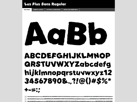 fonts/les_flos_sans-demo screenshot