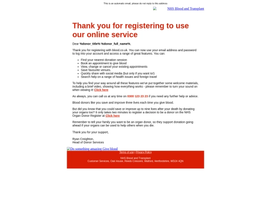 emails/amended/66-Donor-Portal-Live-Email-Welcome-After-Registration-Completed screenshot