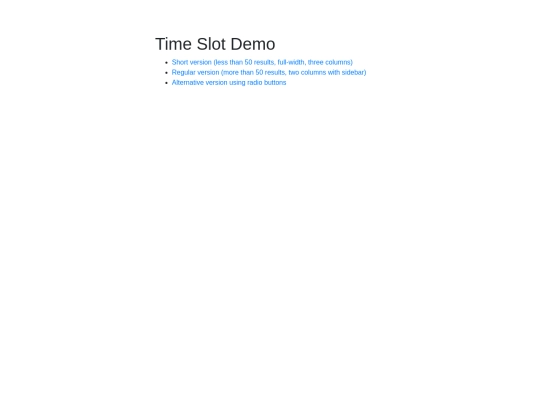 mobile-timeslots screenshot
