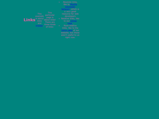 links screenshot