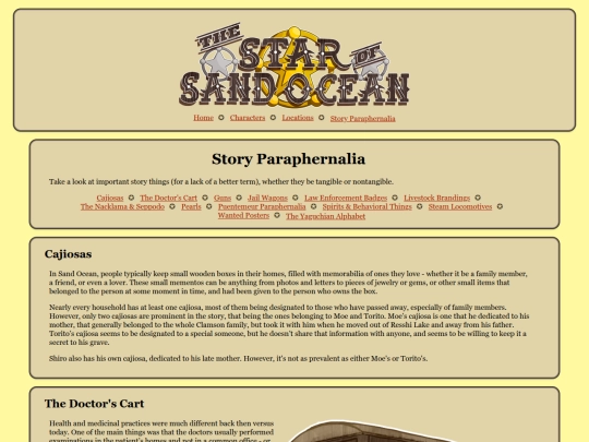 story-paraphernalia screenshot