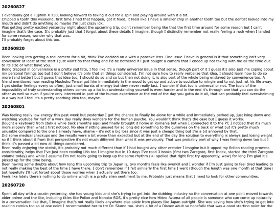 diary screenshot