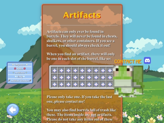 artifacts screenshot