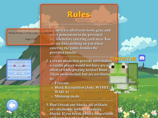 rules screenshot