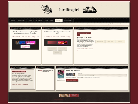 links screenshot