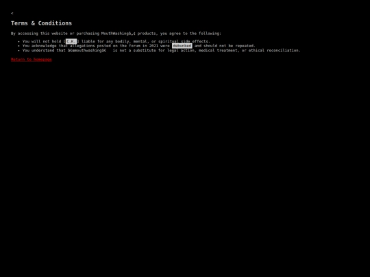 terms screenshot