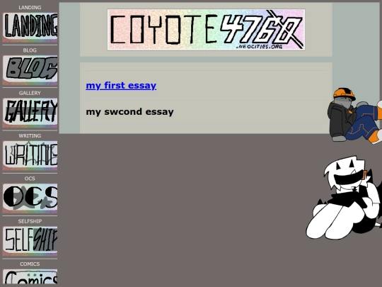 writingnavigation screenshot