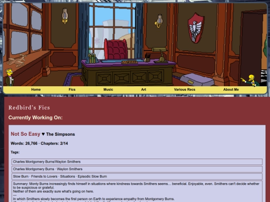 fanficpage screenshot