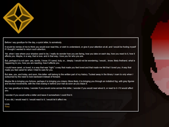 letter screenshot