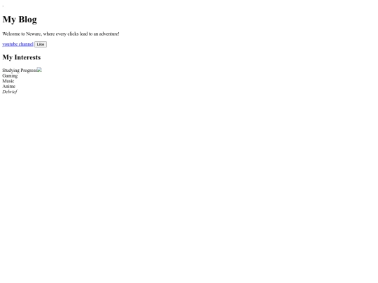 Blog screenshot