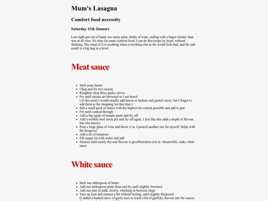 lasagna screenshot