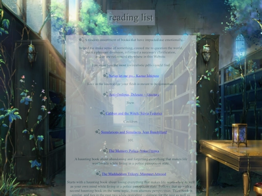 readinglist screenshot