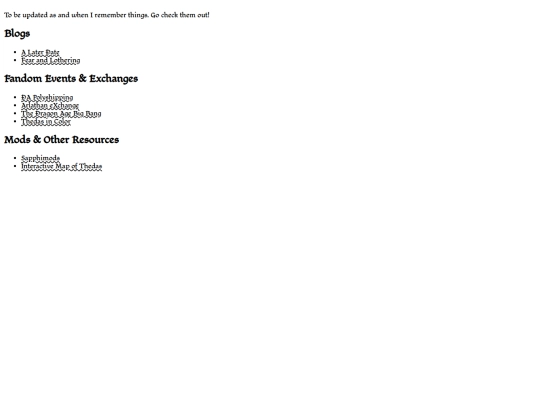 links screenshot
