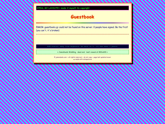 guestbook screenshot
