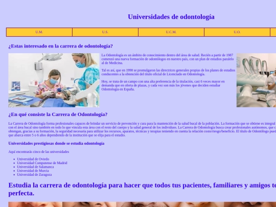 universidades screenshot