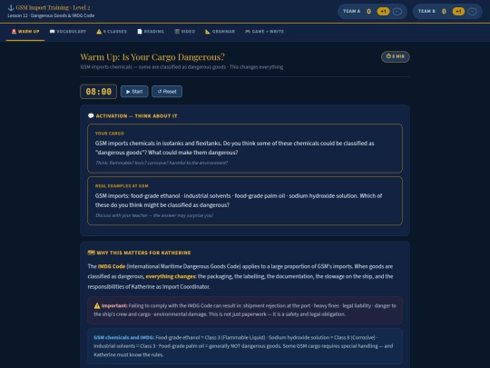 SWOT ANALYSIS/GSM_Import_Lesson12_DangerousGoods_IMDG screenshot