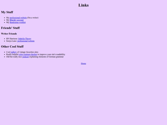 links screenshot