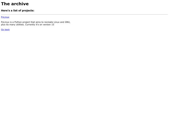 archive screenshot