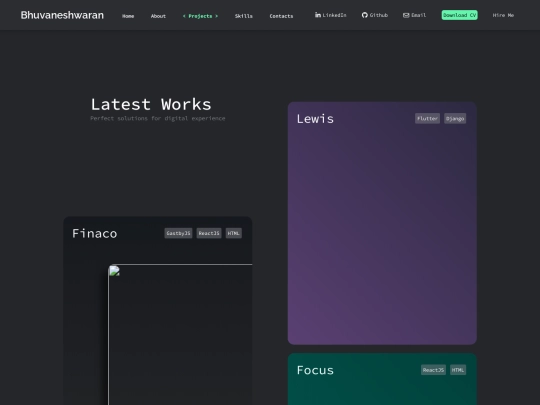 projects screenshot