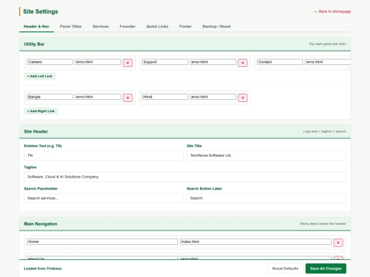 vxt-company/S/settings screenshot