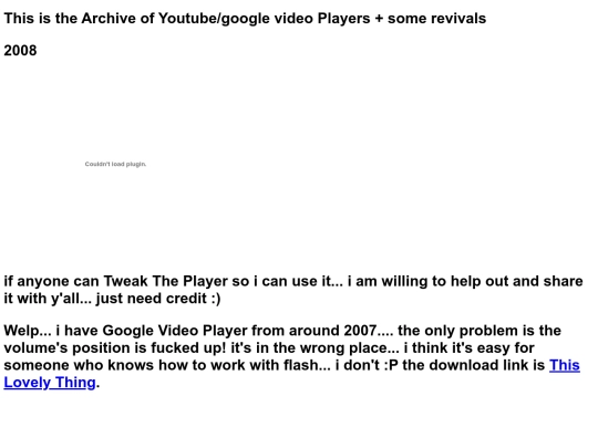 Youtubeplayerarchive screenshot