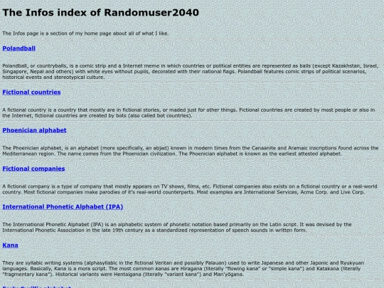 infos screenshot