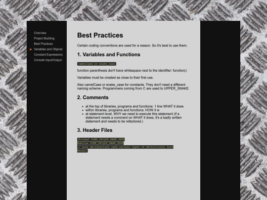docs/cpp/best_practices screenshot