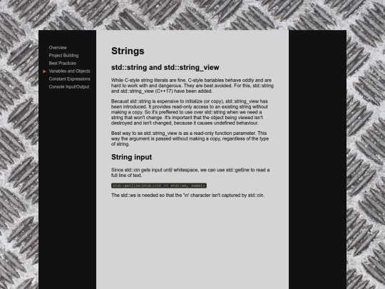 docs/cpp/console_io_and_strings screenshot
