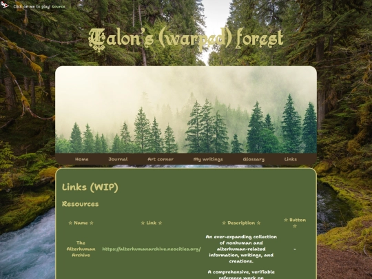 links screenshot