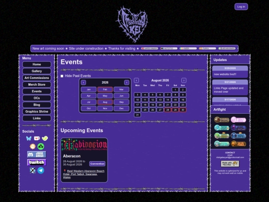 events screenshot