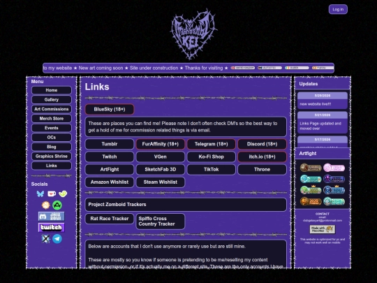 links screenshot