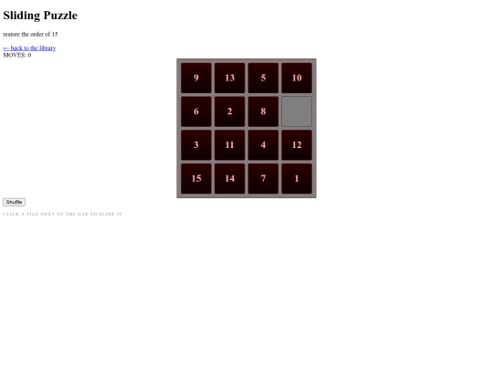 sliding-puzzle screenshot