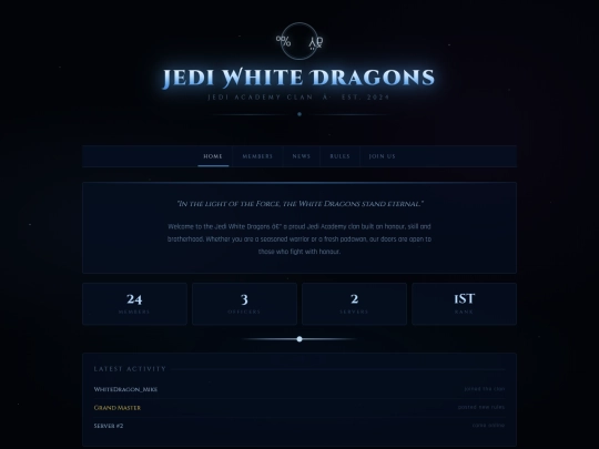 jedi_white_dragons_clan_site screenshot