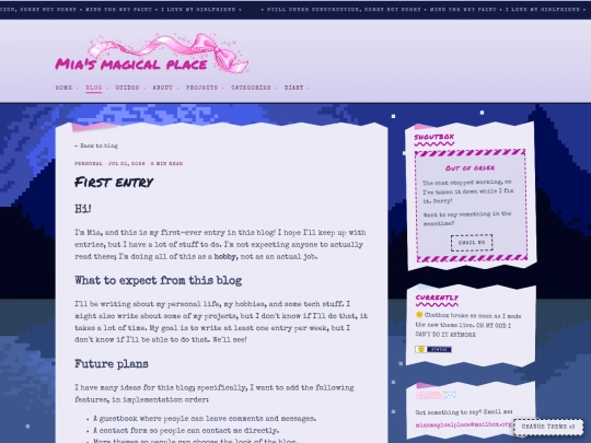 posts/Personal/Welcome screenshot