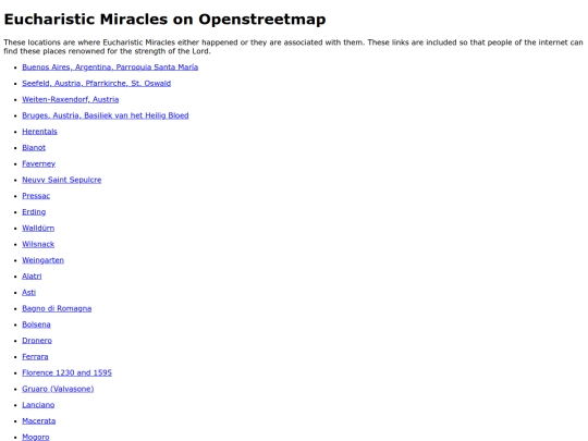 pages/Lists/Miracles screenshot