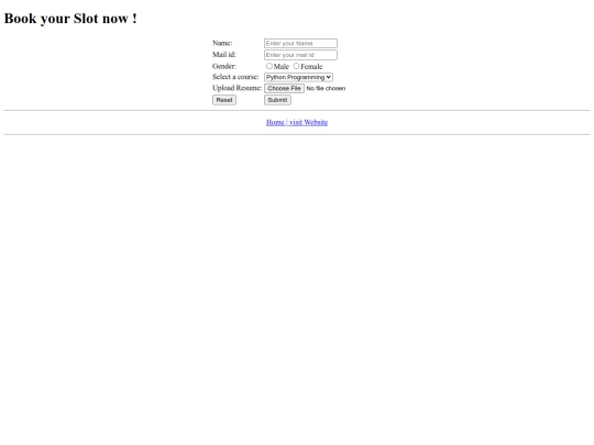 html/register screenshot
