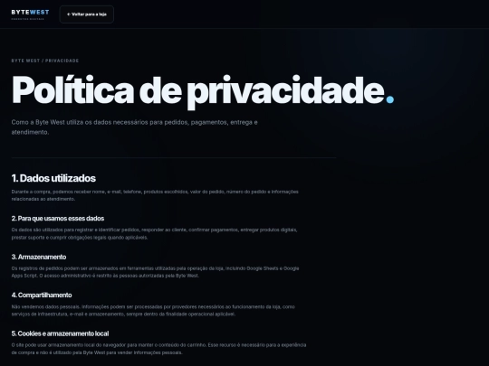 privacidade screenshot