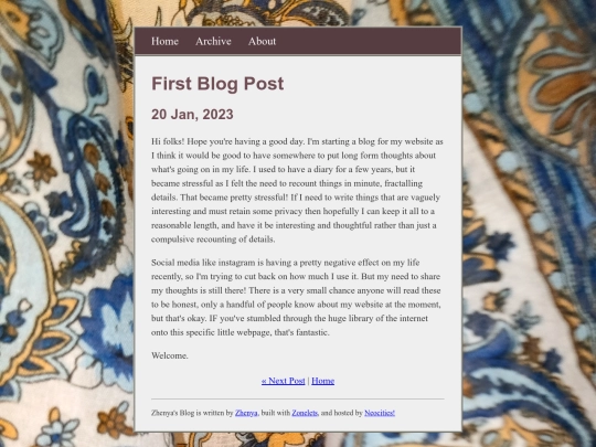 blog/posts/2023-01-20-First-Blog-Post screenshot