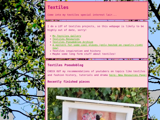 textiles screenshot