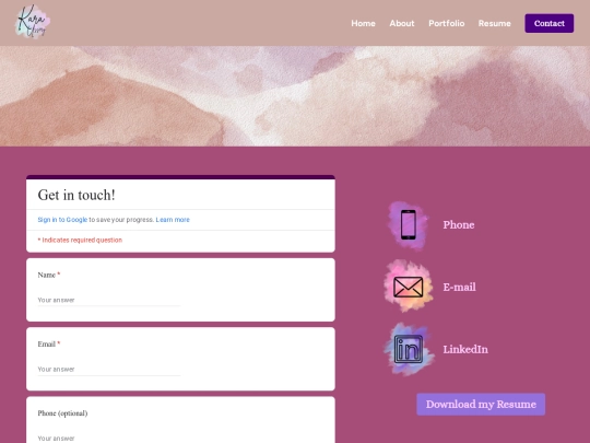 contact screenshot