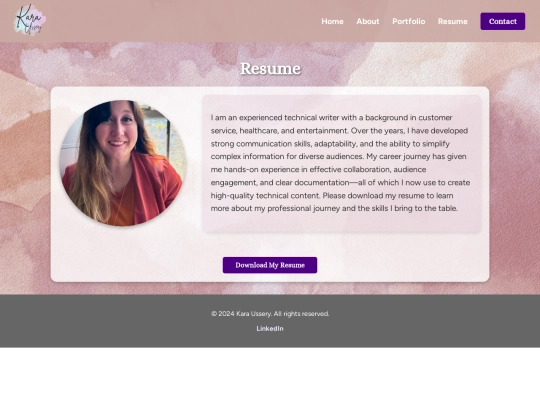resume screenshot