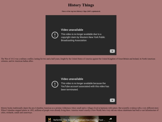 History screenshot