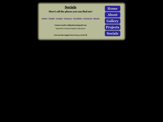 socials screenshot