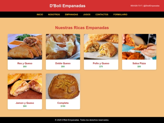negocio/empanada screenshot