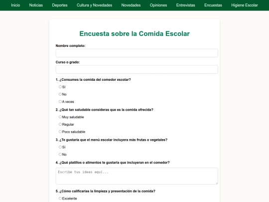 periodico/Comida Escolar screenshot