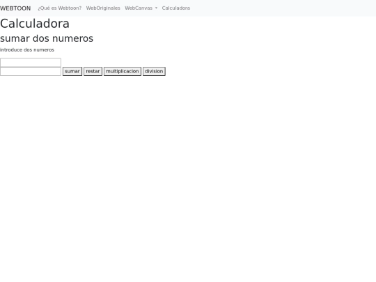 pagina/Calculadora screenshot