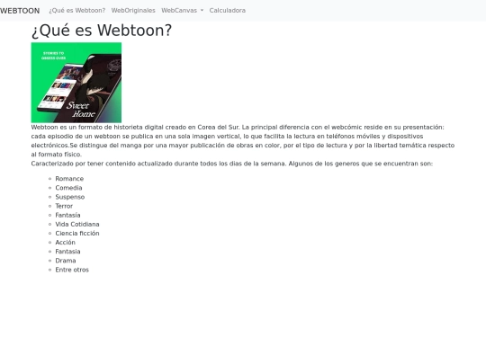 pagina/Que es Webtoon screenshot