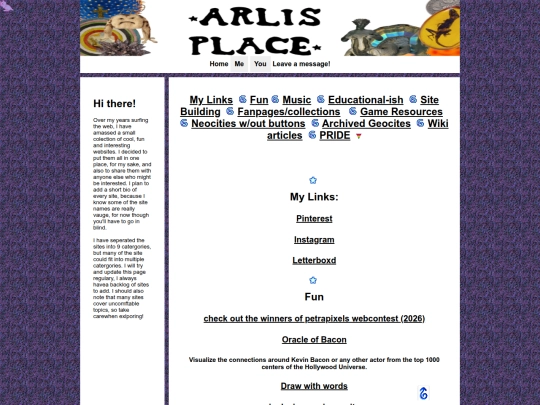 Links screenshot
