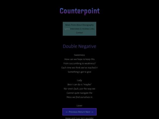 lyrics/double-negative-lyrics screenshot