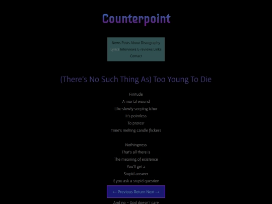 lyrics/too-young-to-die screenshot